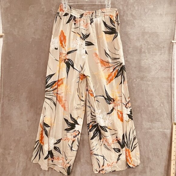 Patrons‎ of Peace Pants Womens Large Floral Wide Leg Pleated Boho Pockets Rayon - Picture 14 of 16